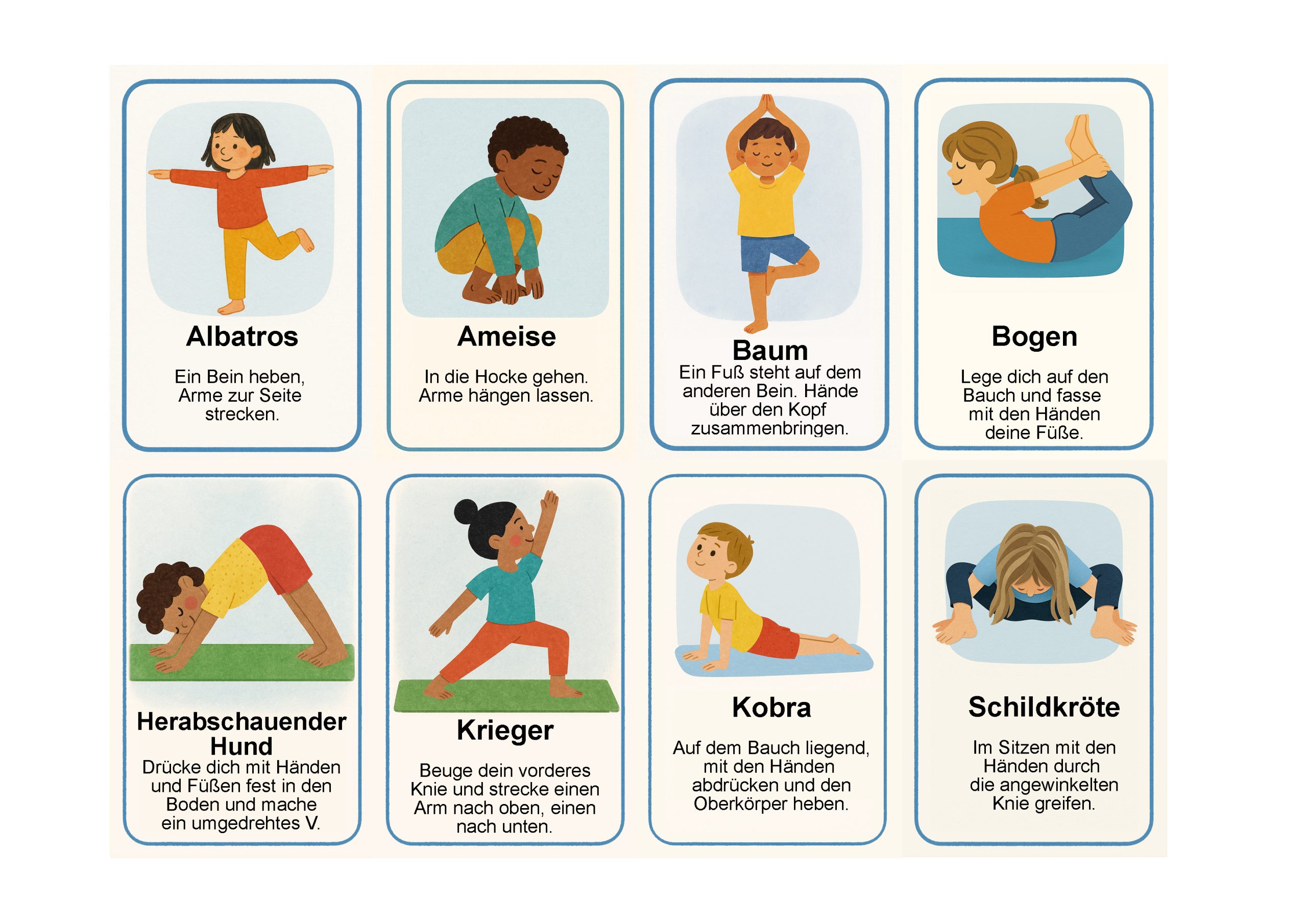 Kinderyoga-Karten